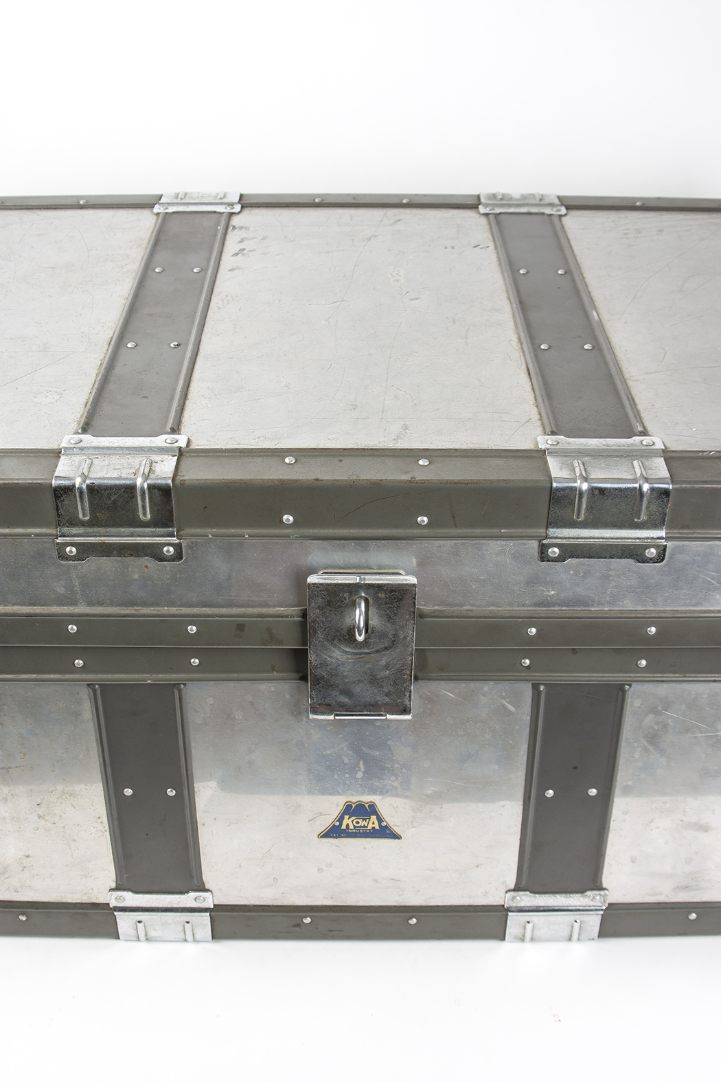 Vintage Japanese Kowa Aluminum Steamer Trunk