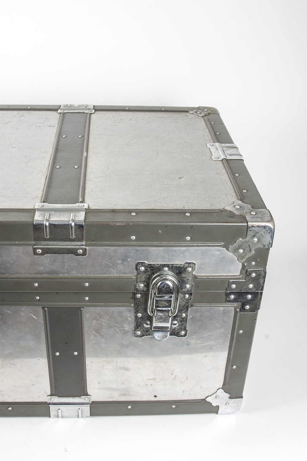 Vintage Japanese Kowa Aluminum Steamer Trunk