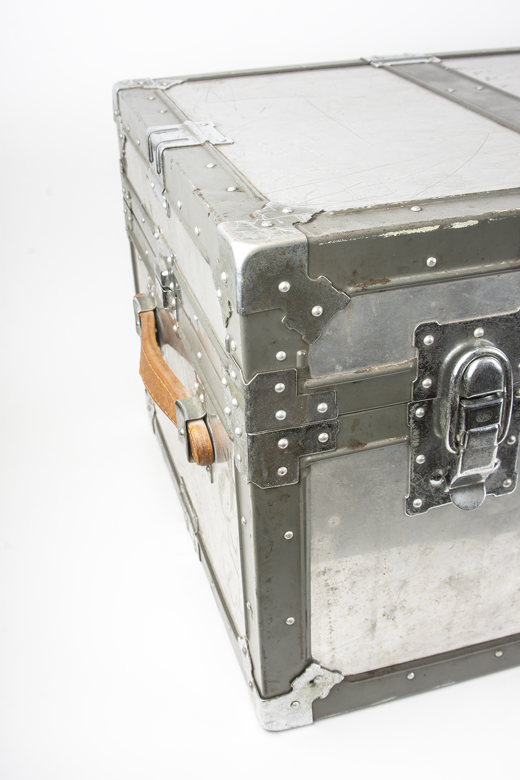 Vintage Japanese Kowa Aluminum Steamer Trunk