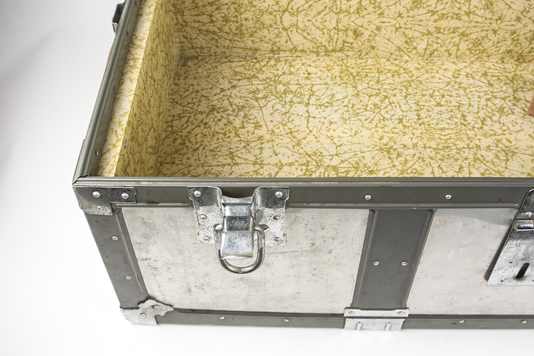 Vintage Japanese Kowa Aluminum Steamer Trunk