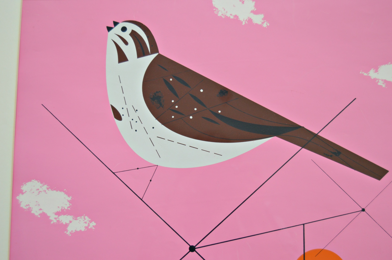 Charley Harper Signed Ford Times Serigraph "Song Sparrow"