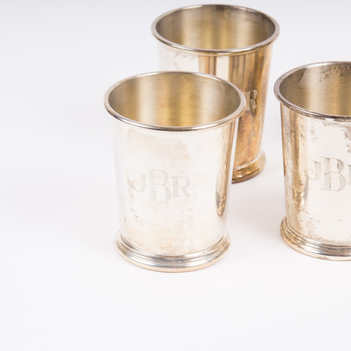 The Frank Herschede Co. Monogrammed Sterling Silver Julep Cup Set