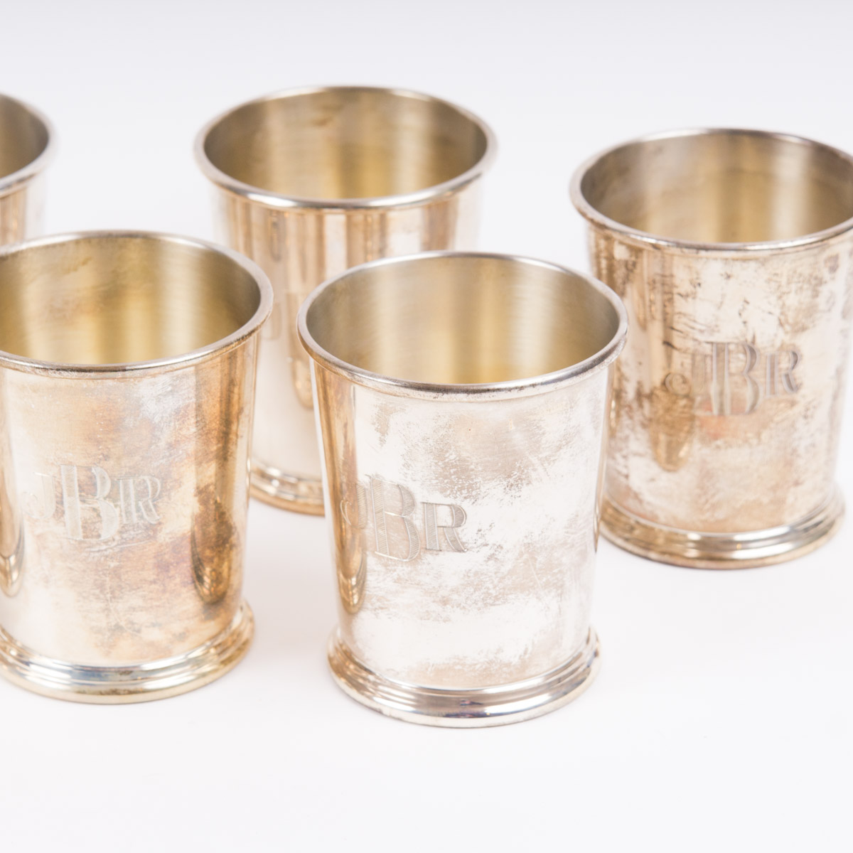 The Frank Herschede Co. Monogrammed Sterling Silver Julep Cup Set