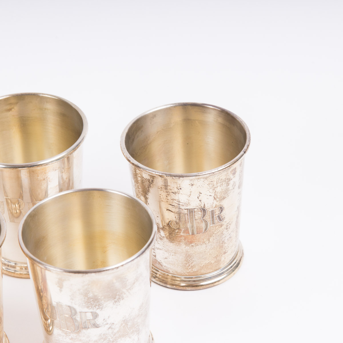 The Frank Herschede Co. Monogrammed Sterling Silver Julep Cup Set