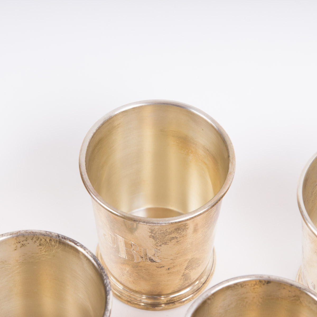 The Frank Herschede Co. Monogrammed Sterling Silver Julep Cup Set