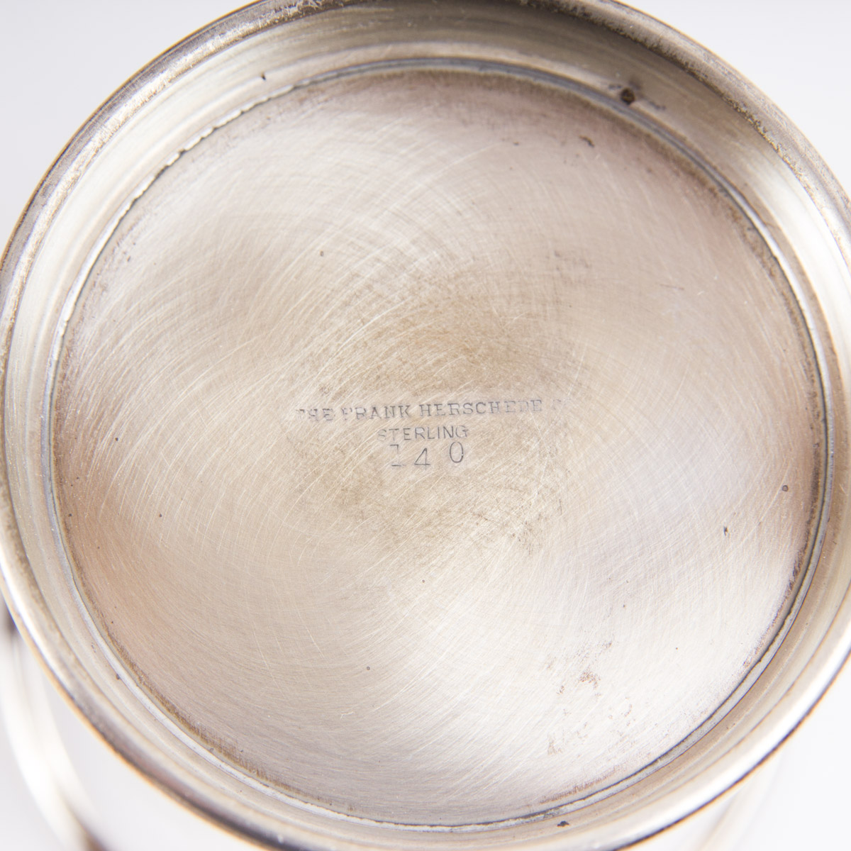 The Frank Herschede Co. Monogrammed Sterling Silver Julep Cup Set