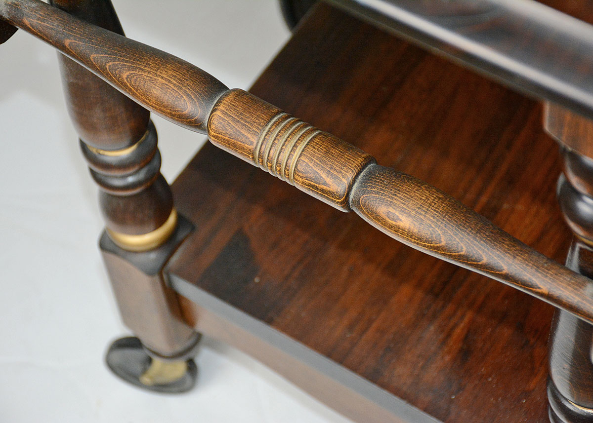 Antique Walter of Wabash Drop-Leaf Tea Cart