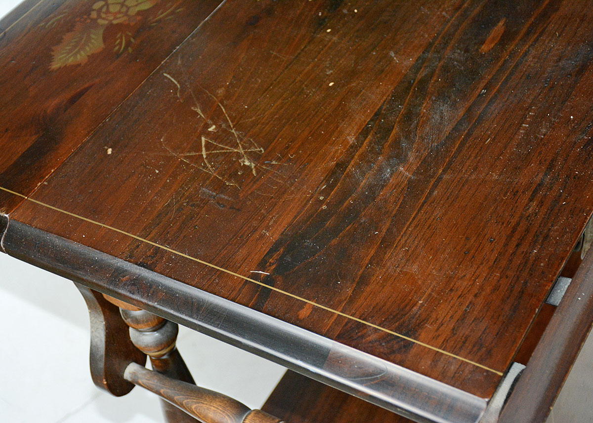 Antique Walter of Wabash Drop-Leaf Tea Cart