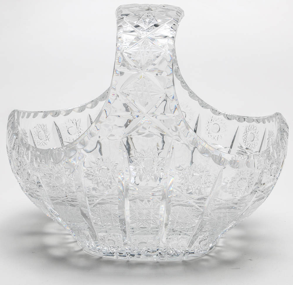 Vintage Crystal and Cut Glass Basket Candy Dishes