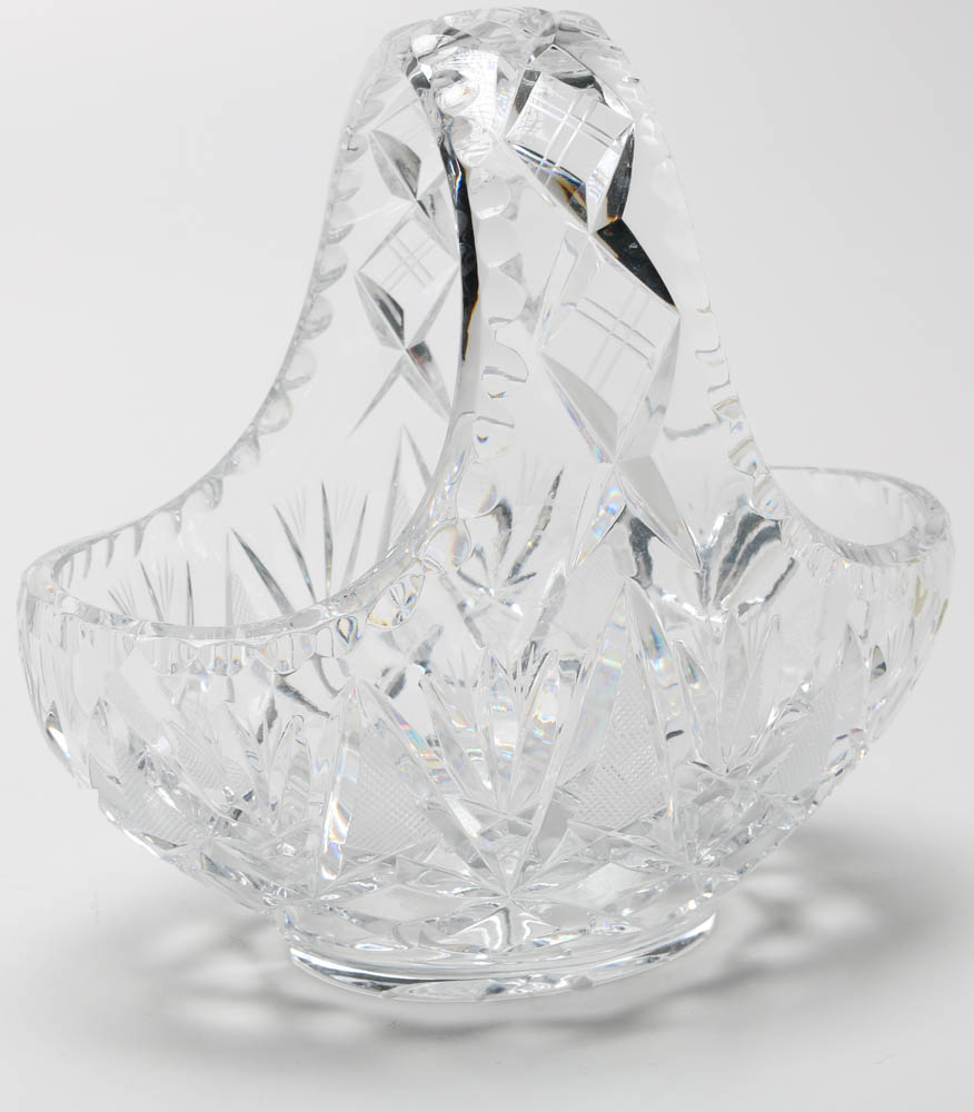 Vintage Crystal and Cut Glass Basket Candy Dishes