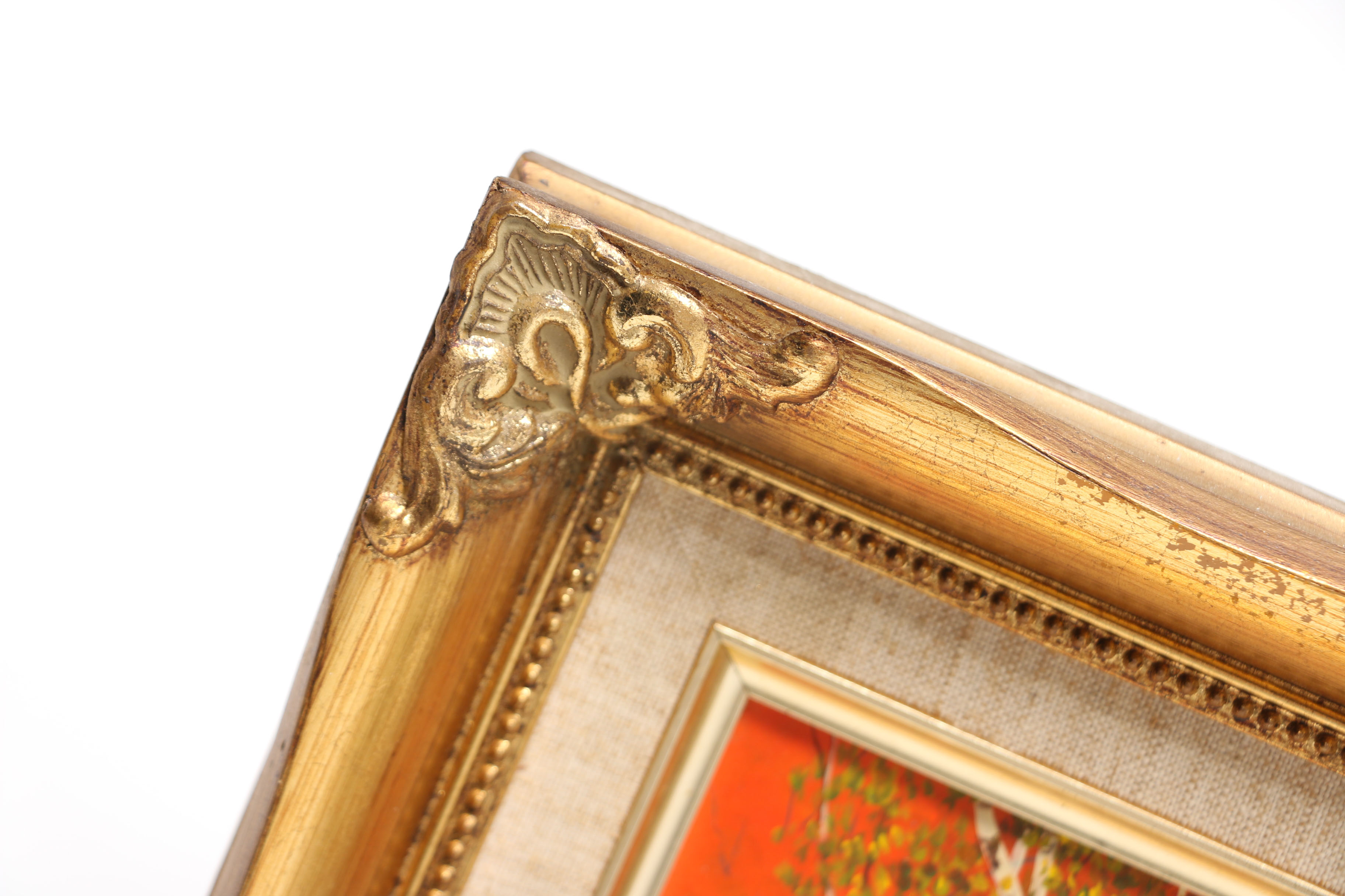 Two Original Landscape Paintings and a Van Gogh Reproduction