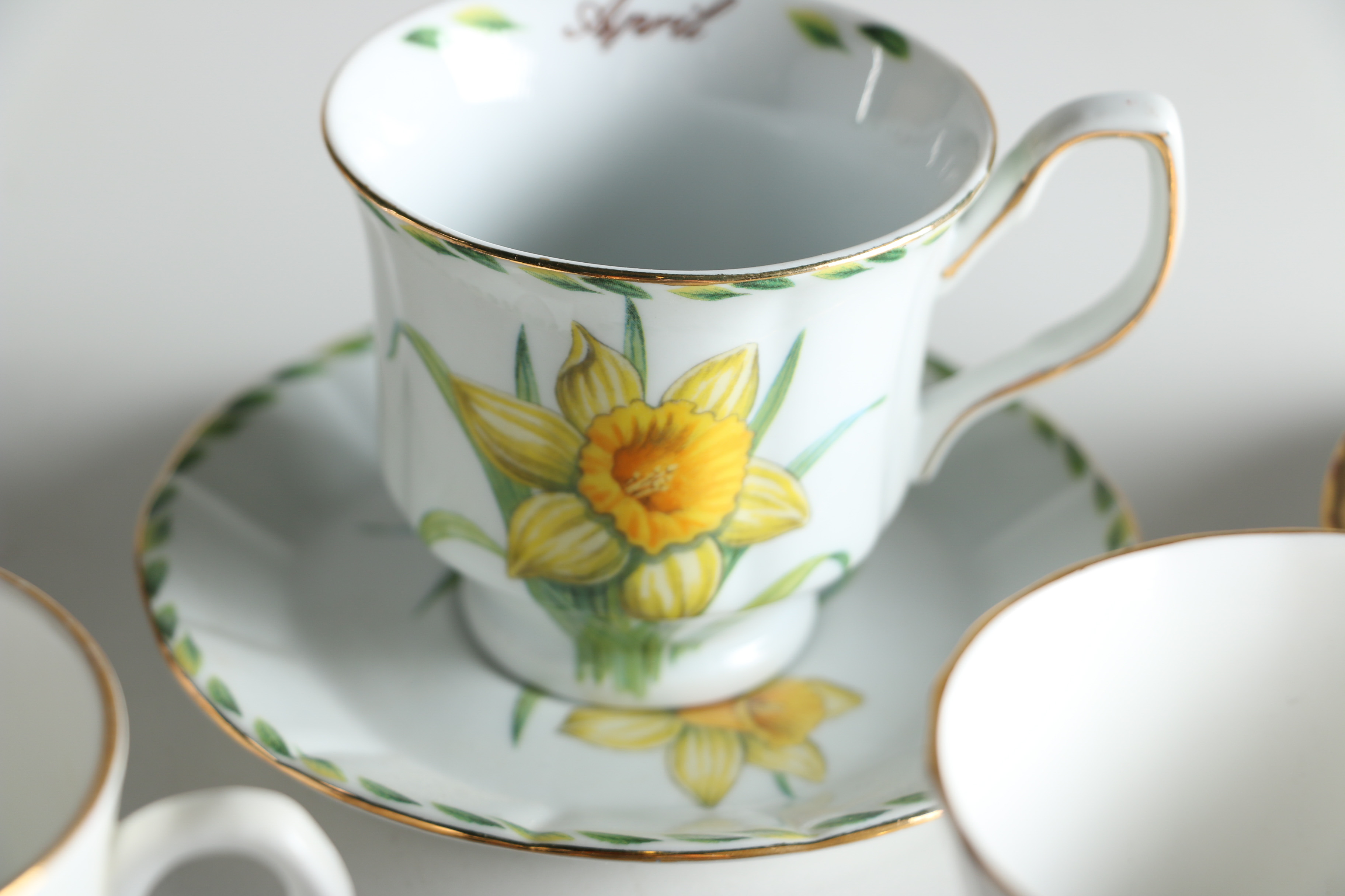 Assorted China and Porcelain Teacups and Saucers