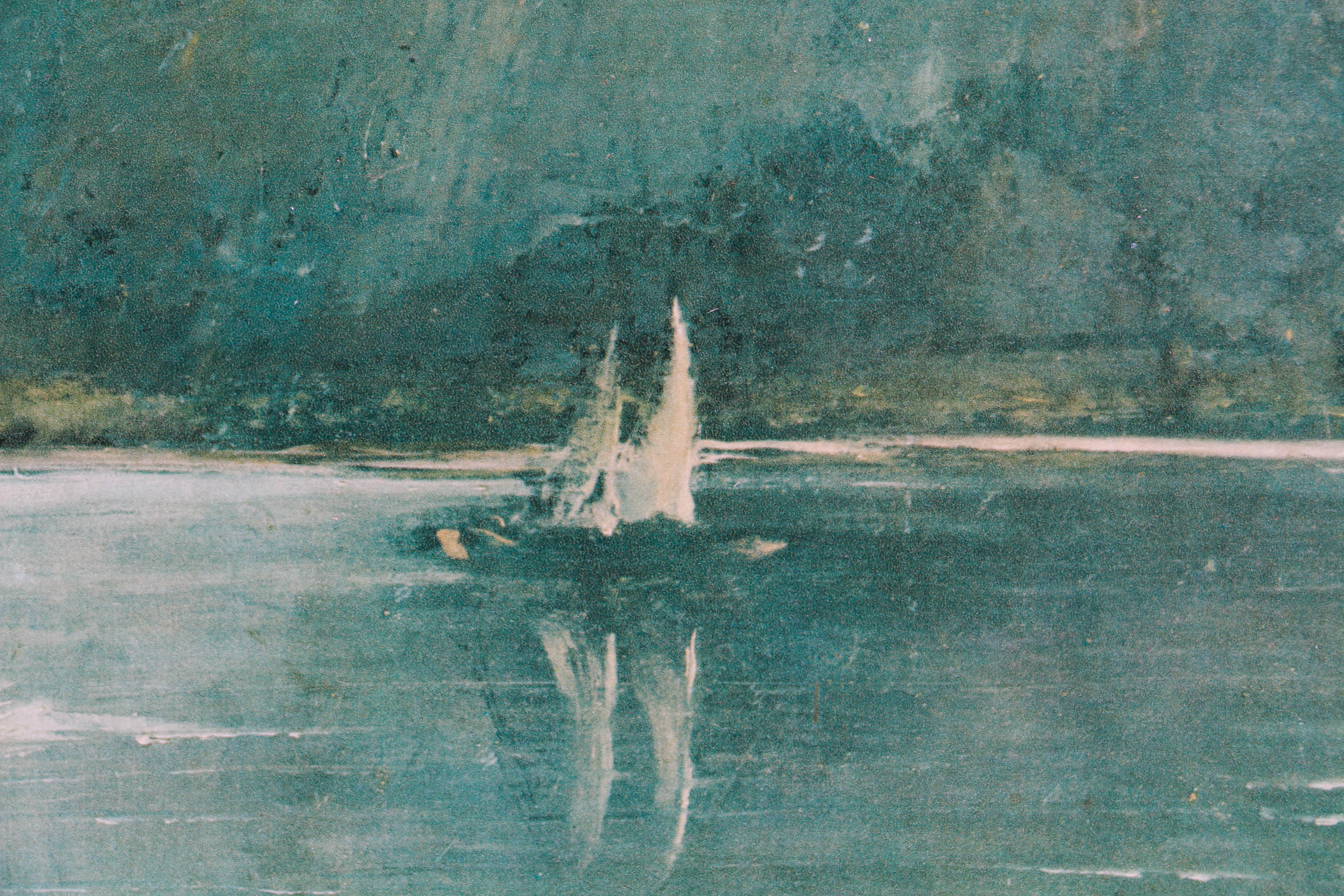 Giclée on Canvas After Gustav Courbet "Le Chateau de Chillon"