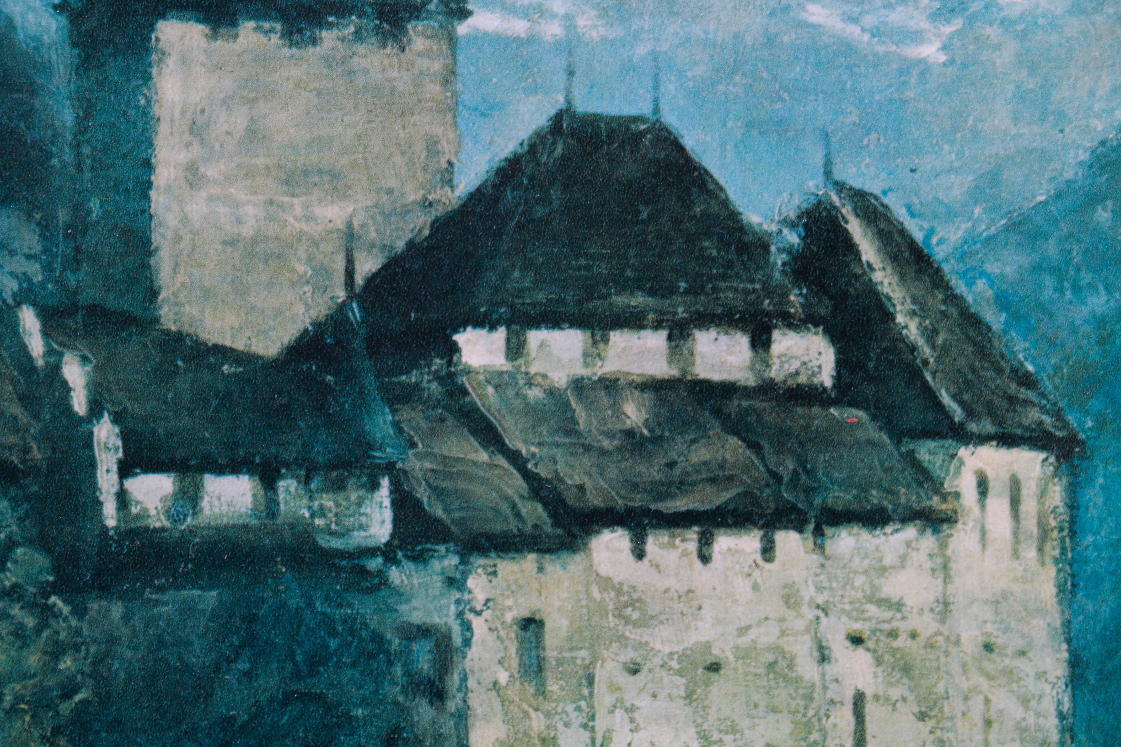 Giclée on Canvas After Gustav Courbet "Le Chateau de Chillon"