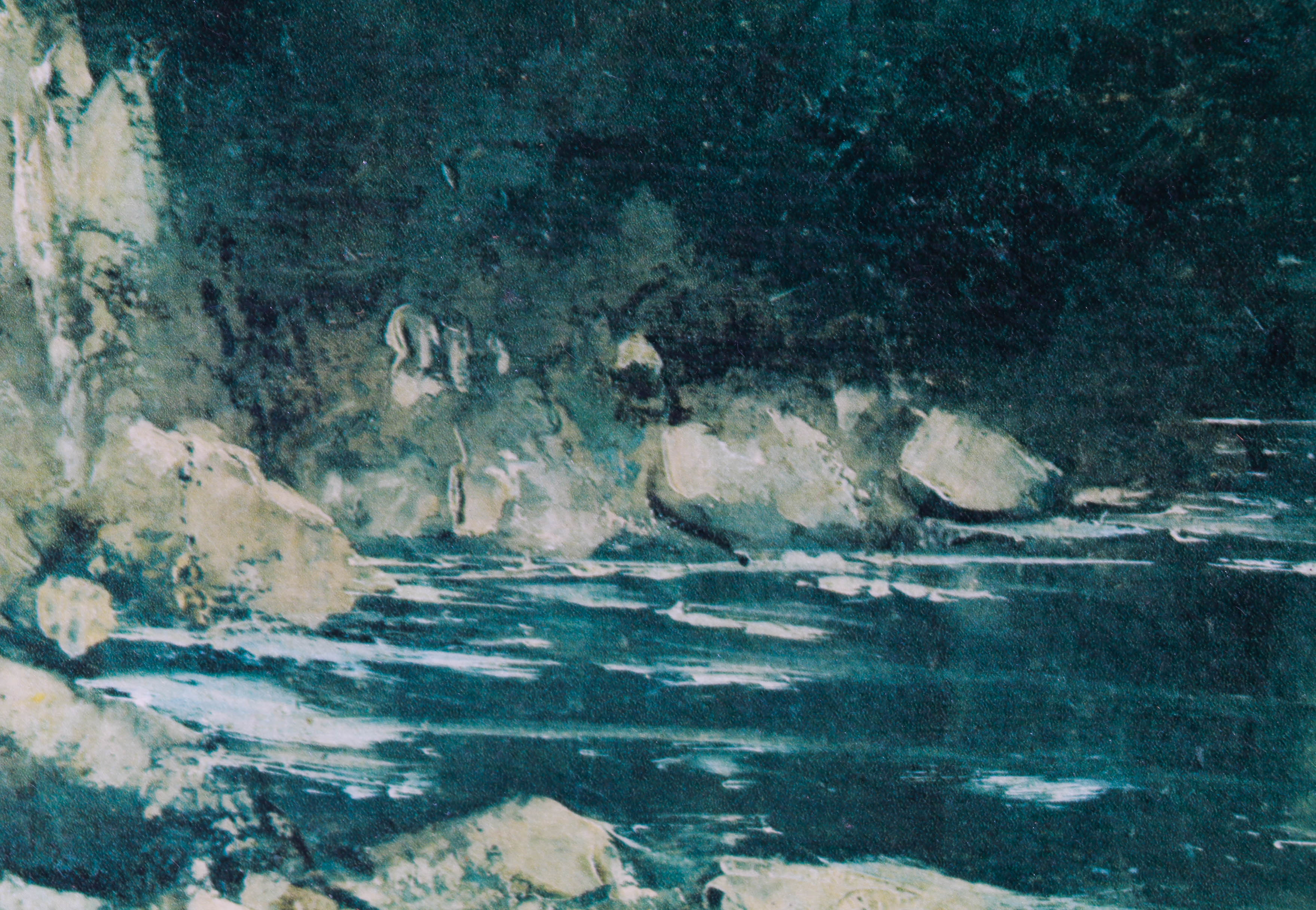 Giclée on Canvas After Gustav Courbet "Le Chateau de Chillon"