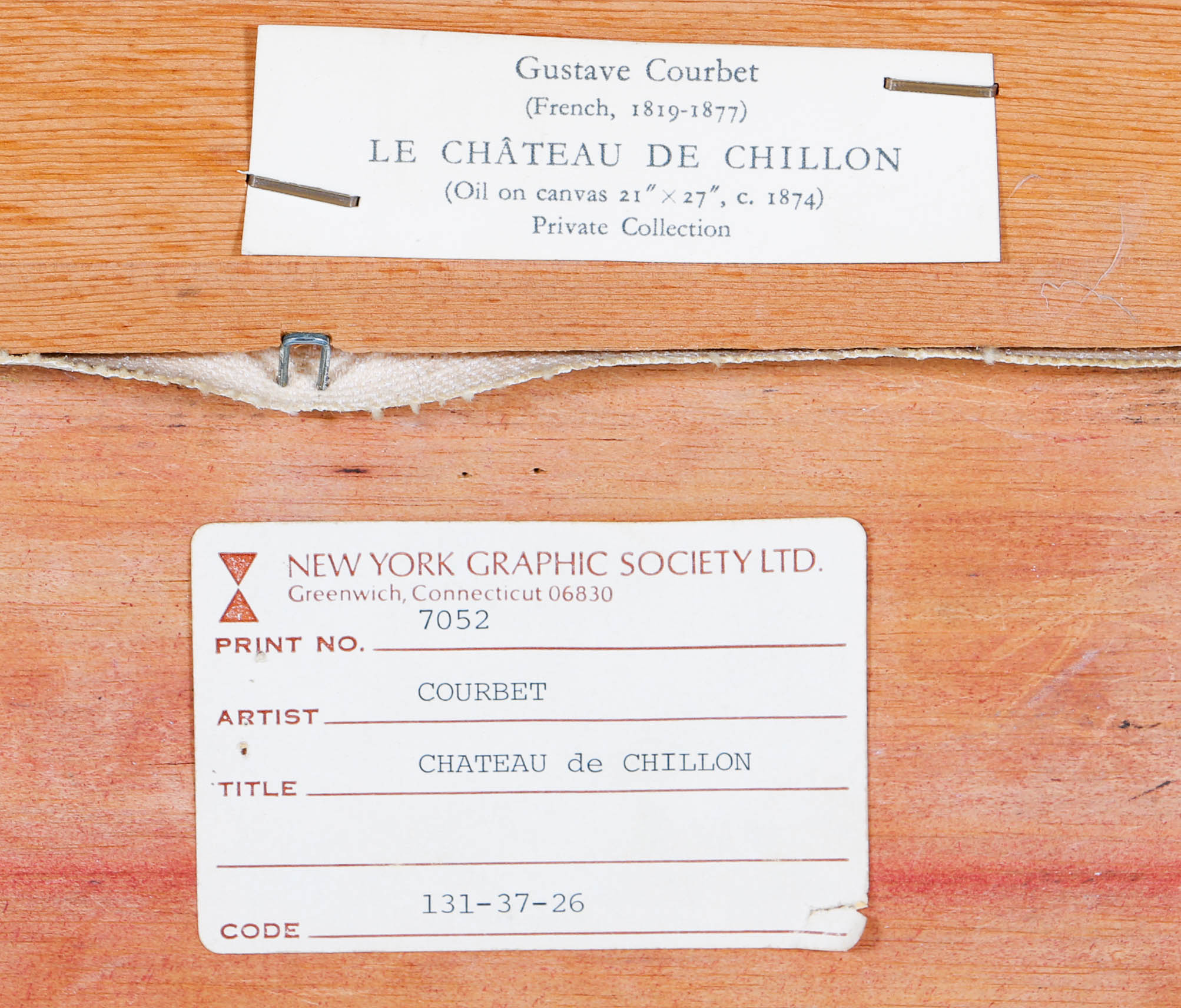 Giclée on Canvas After Gustav Courbet "Le Chateau de Chillon"