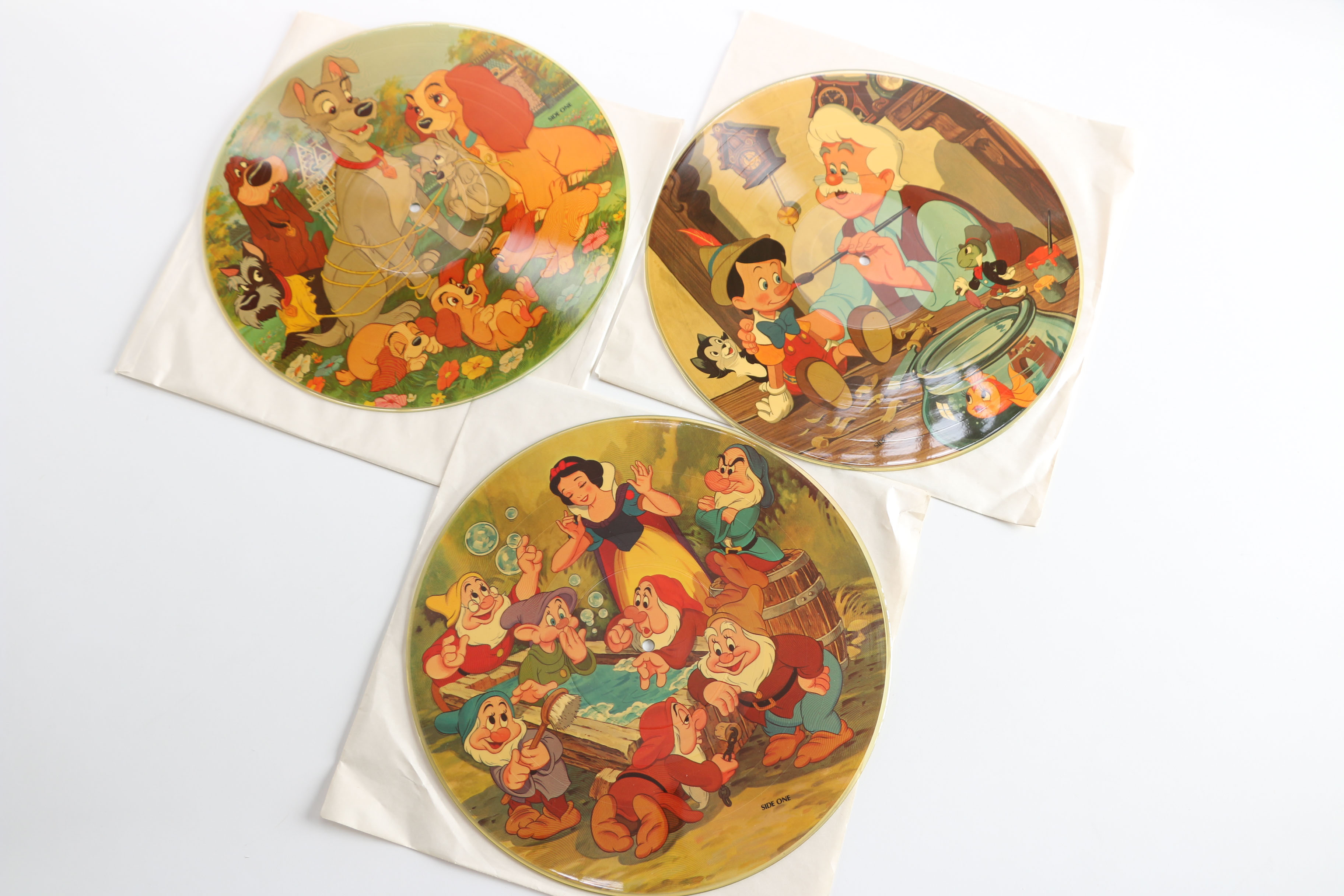 Vintage Walt Disney Picture Disc Records Box Set