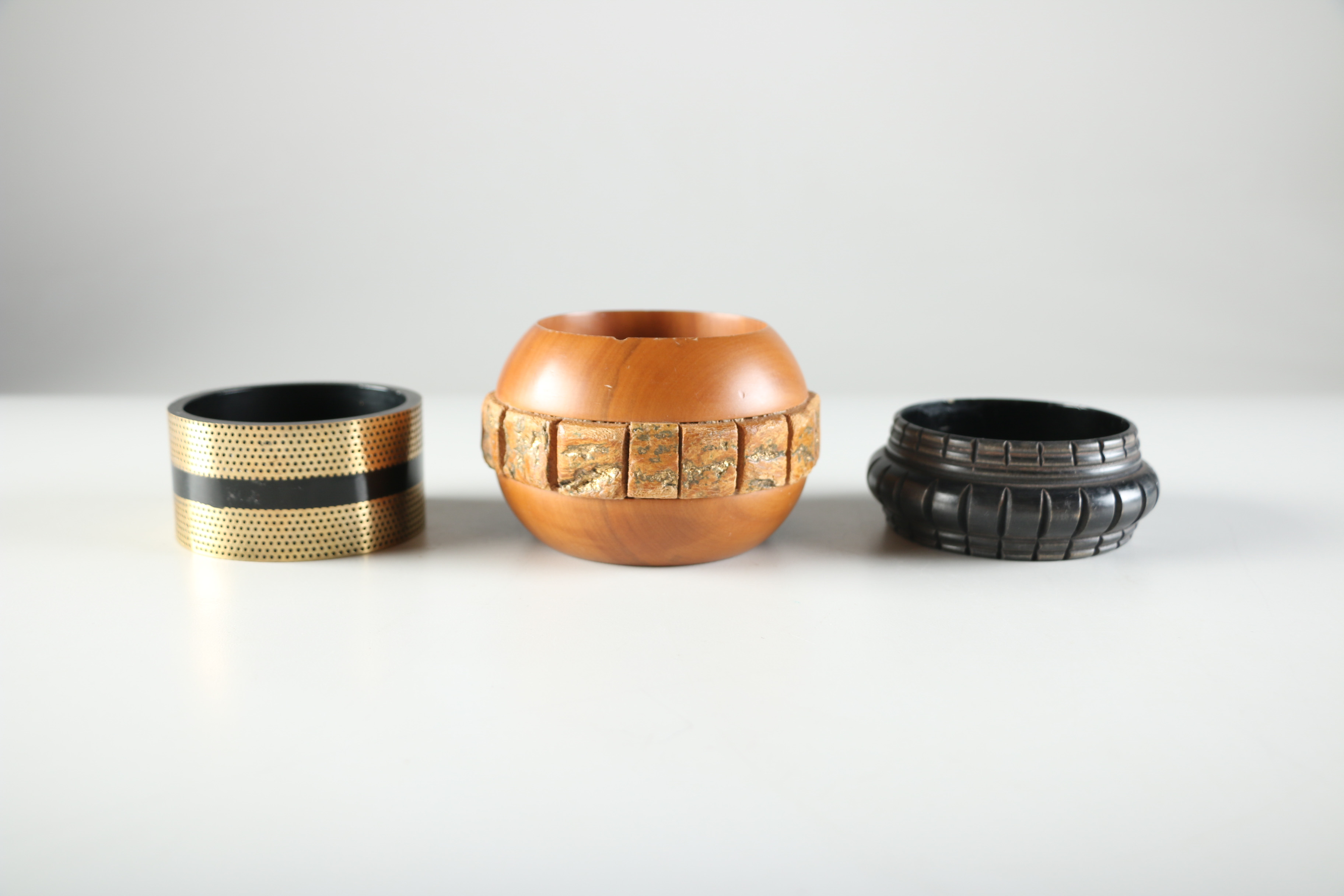 Wood Bangles and Modern Necklace