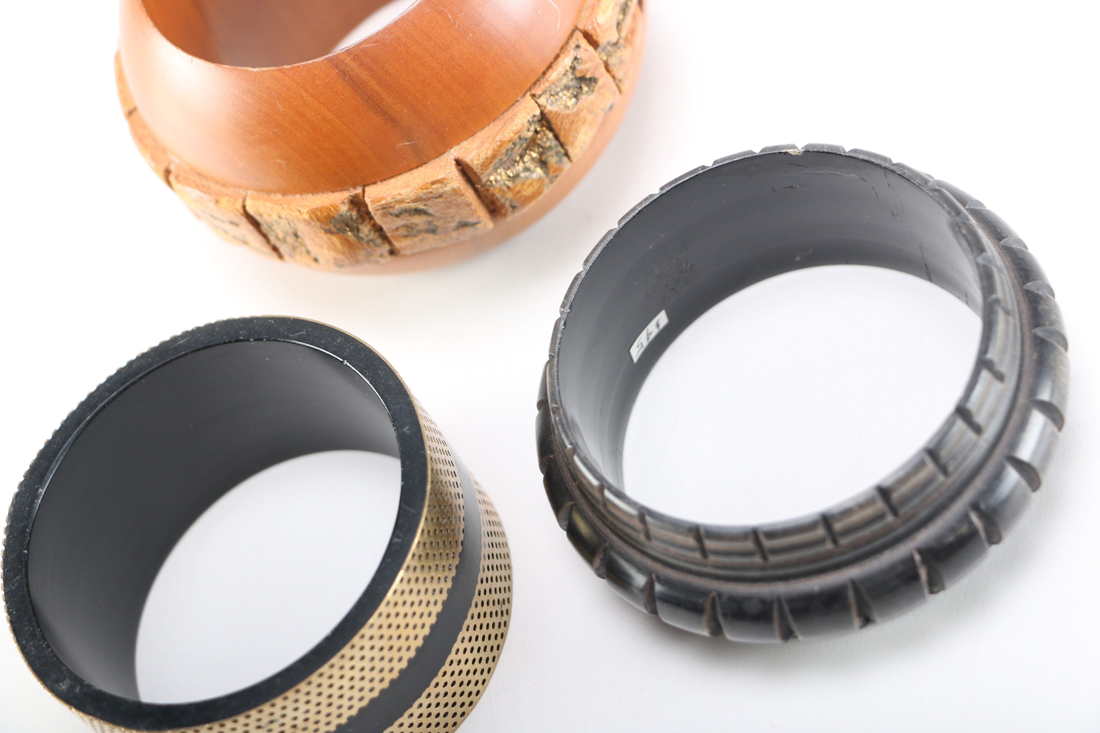 Wood Bangles and Modern Necklace