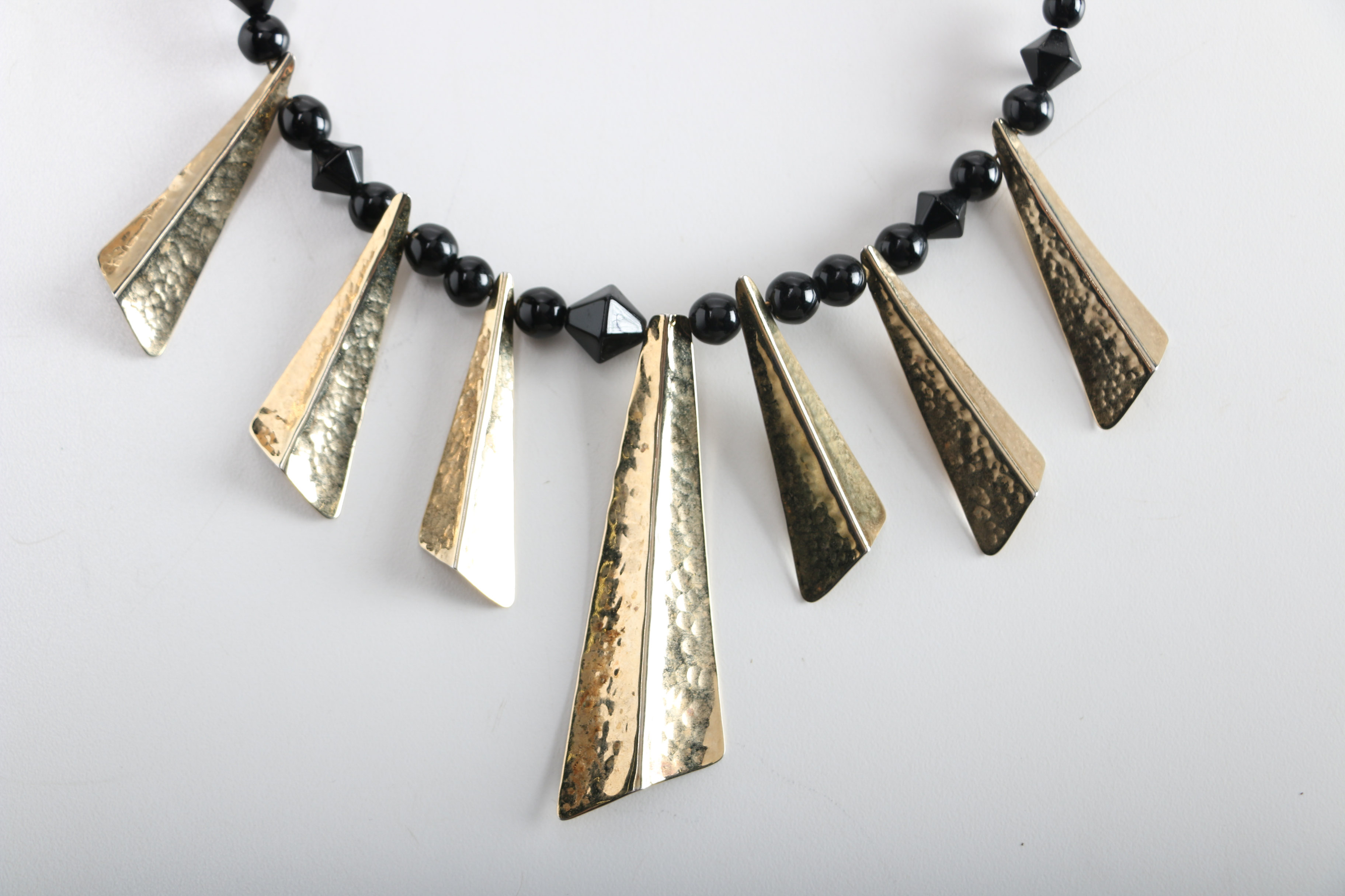 Wood Bangles and Modern Necklace