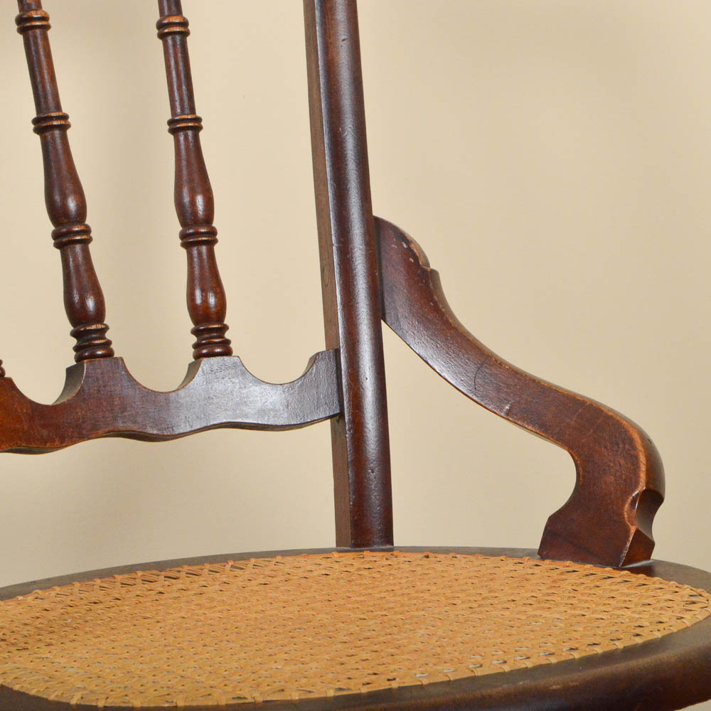 Round Cane Seat Chair