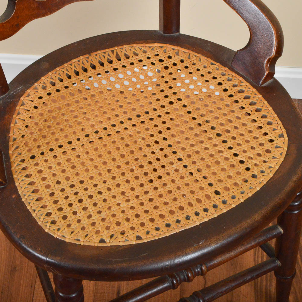 Round Cane Seat Chair
