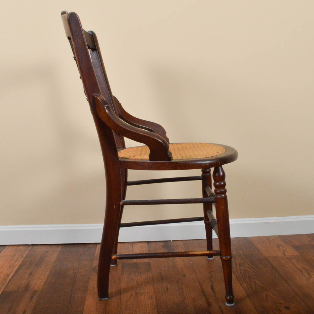 Round Cane Seat Chair