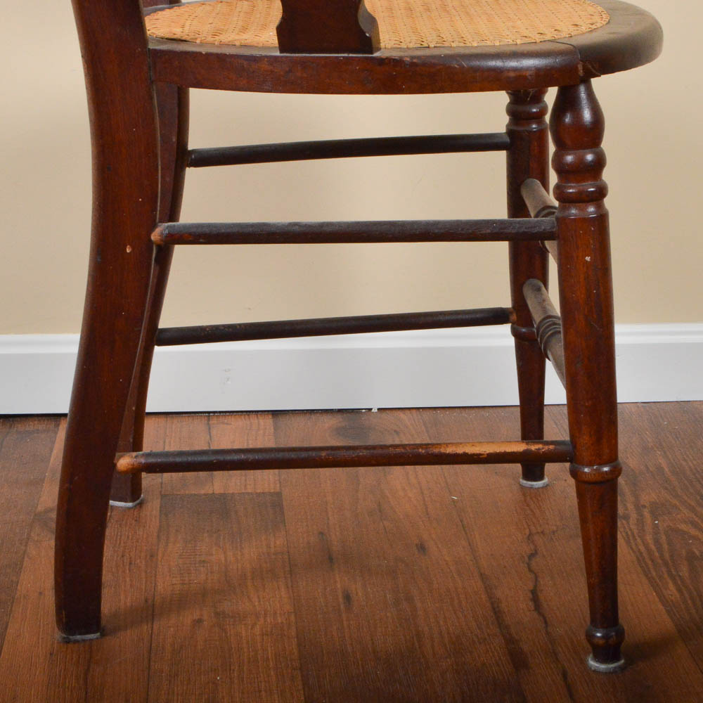 Round Cane Seat Chair