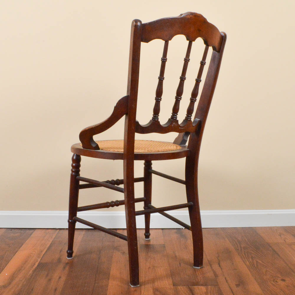 Round Cane Seat Chair