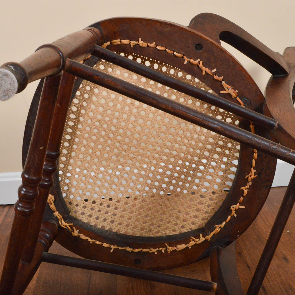Round Cane Seat Chair