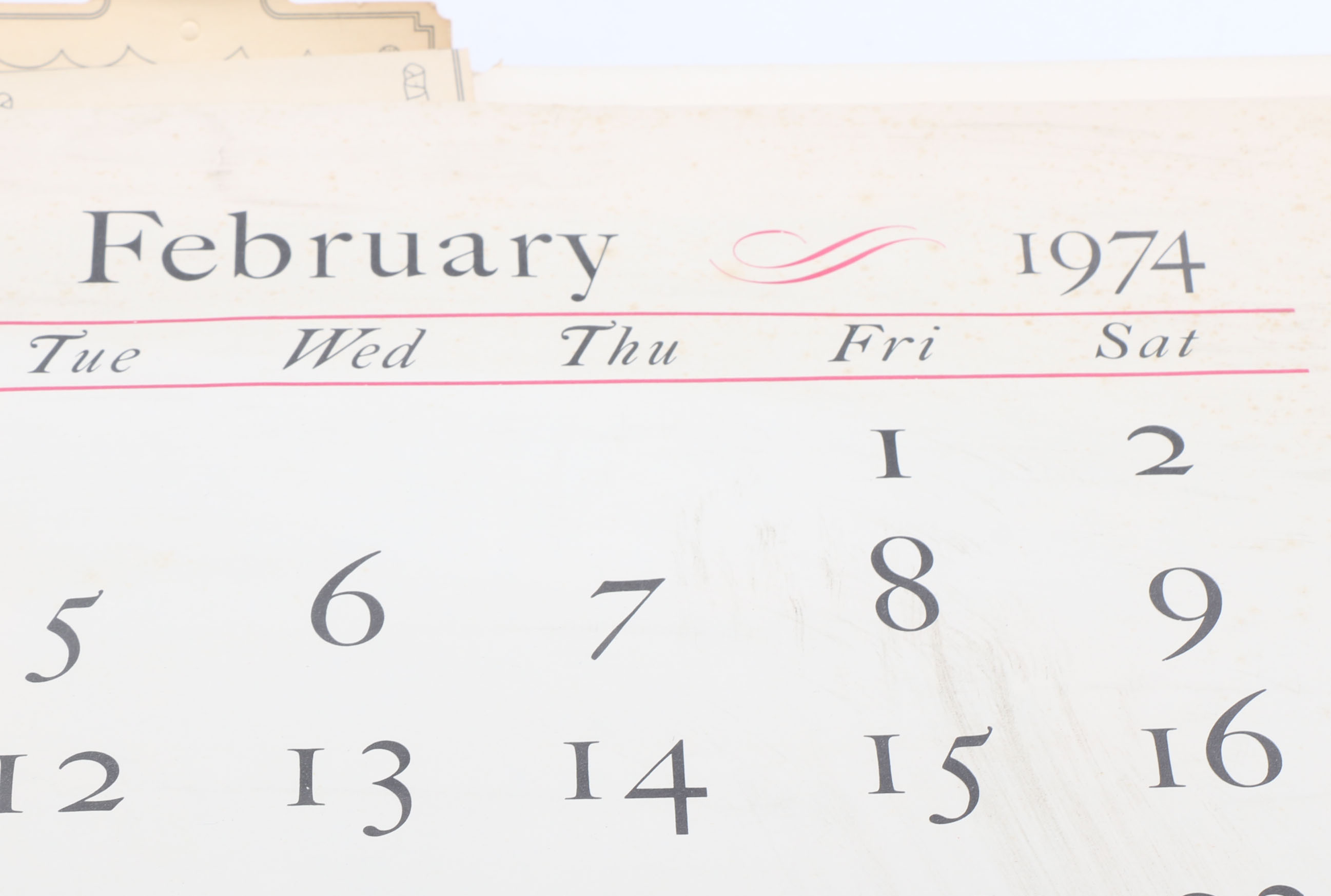 Illustrated Calendars Dated 1927 and the 1970s