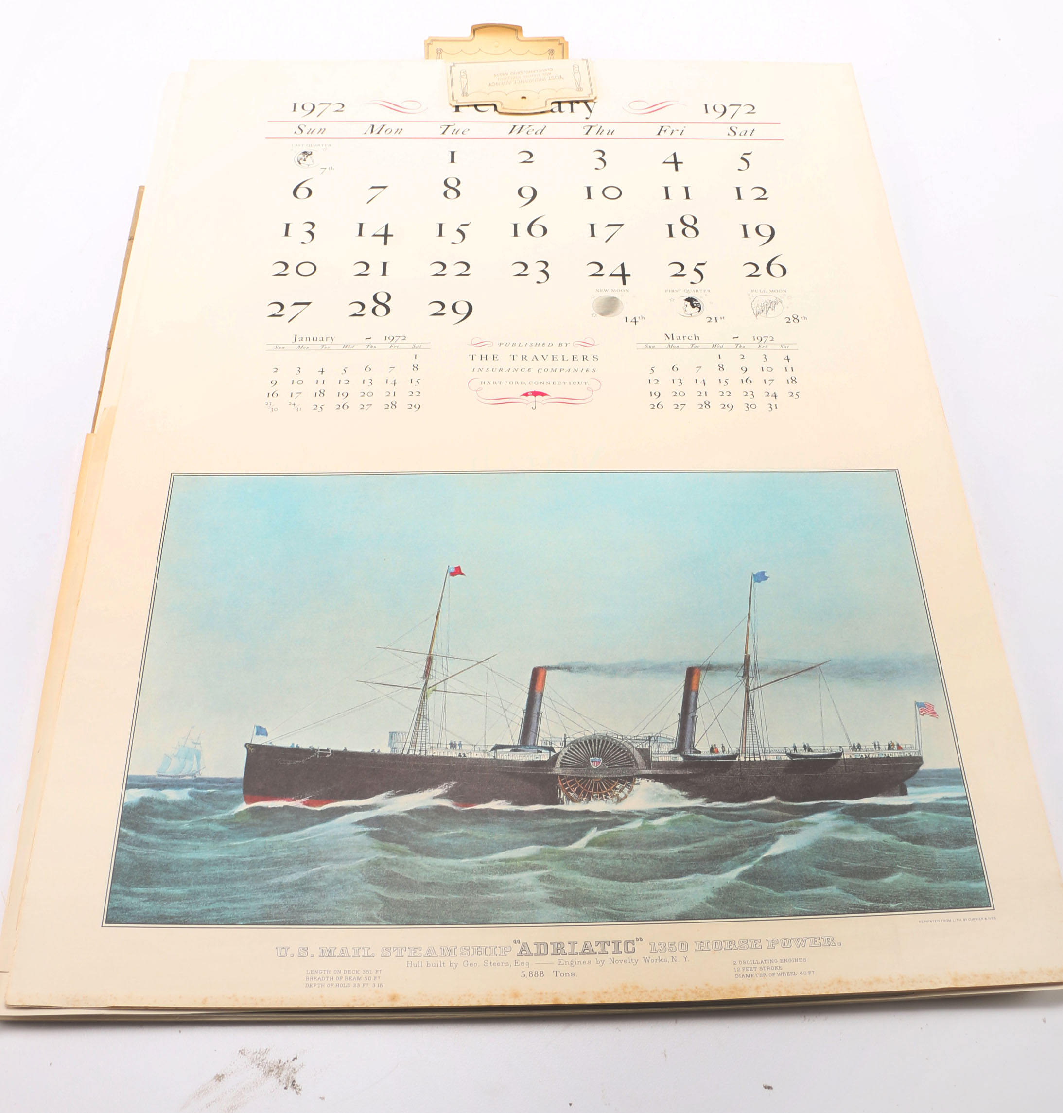 Illustrated Calendars Dated 1927 and the 1970s