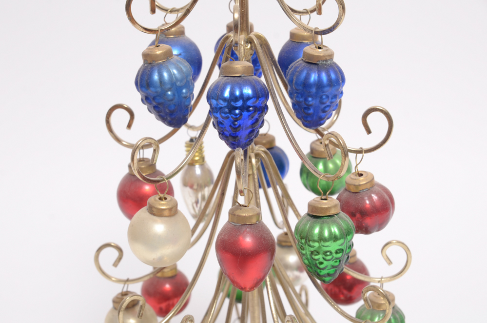 Brass Christmas Tree Ornament Display