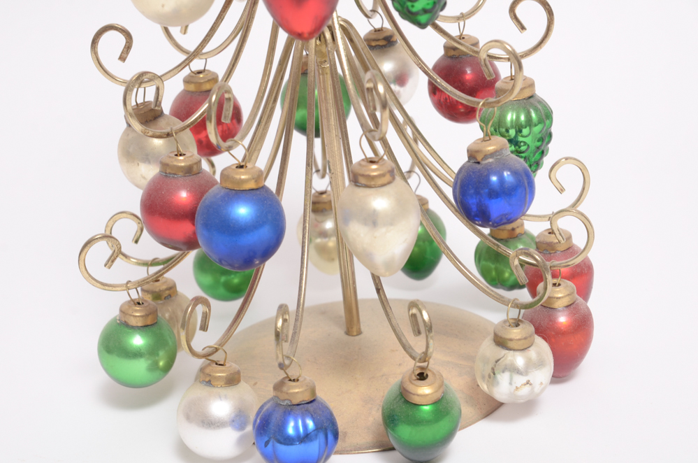 Brass Christmas Tree Ornament Display