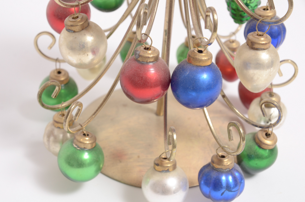Brass Christmas Tree Ornament Display
