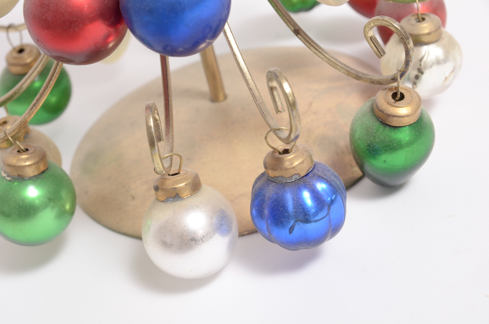 Brass Christmas Tree Ornament Display