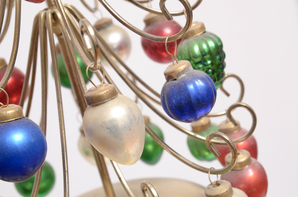 Brass Christmas Tree Ornament Display