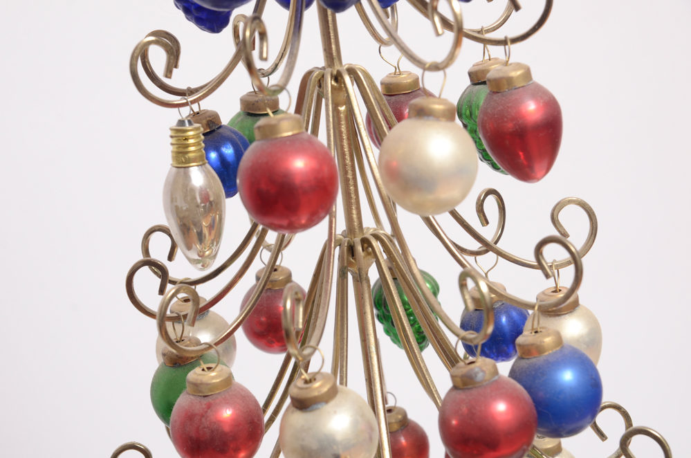 Brass Christmas Tree Ornament Display