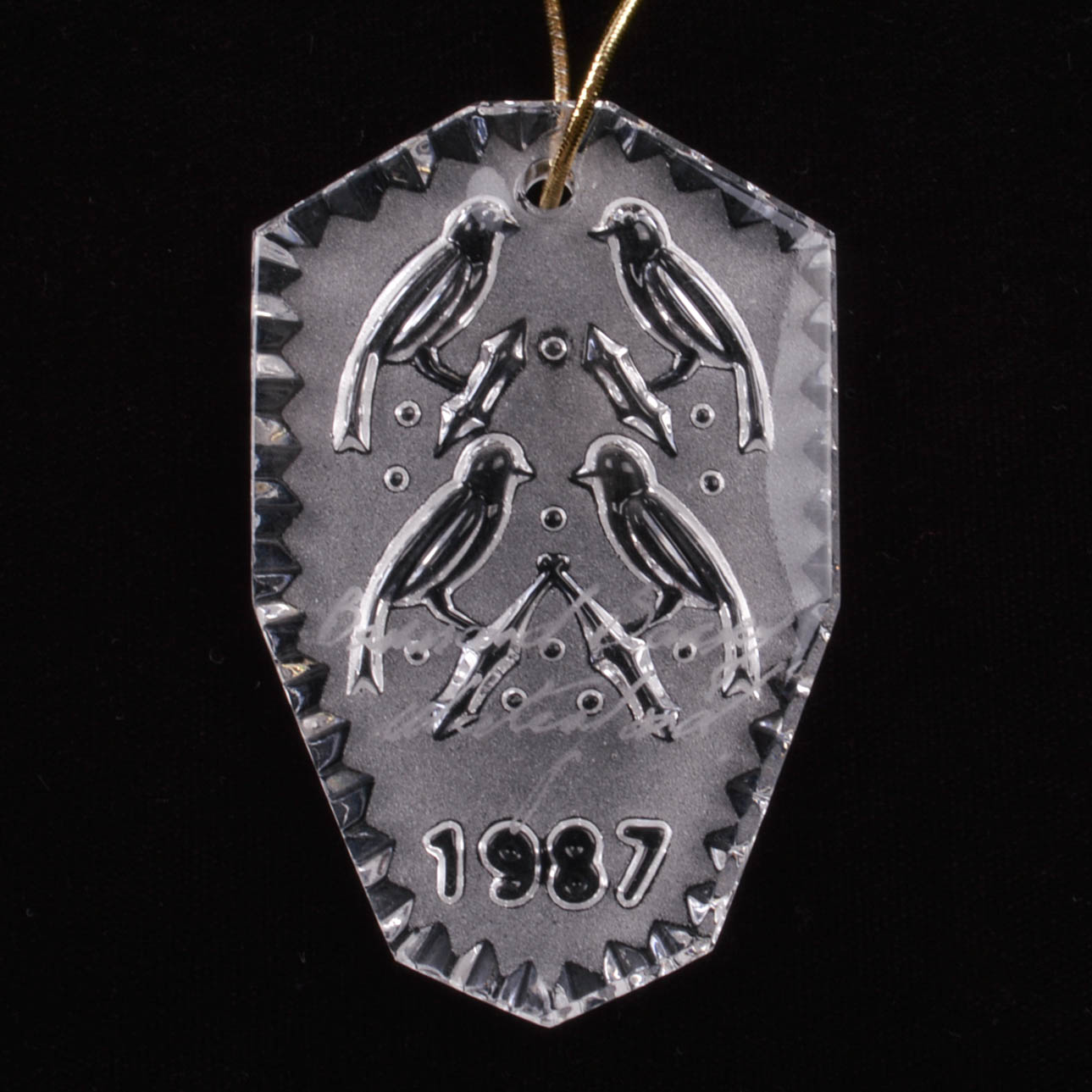 Complete Waterford Crystal Set "12 Days of Christmas" Ornaments