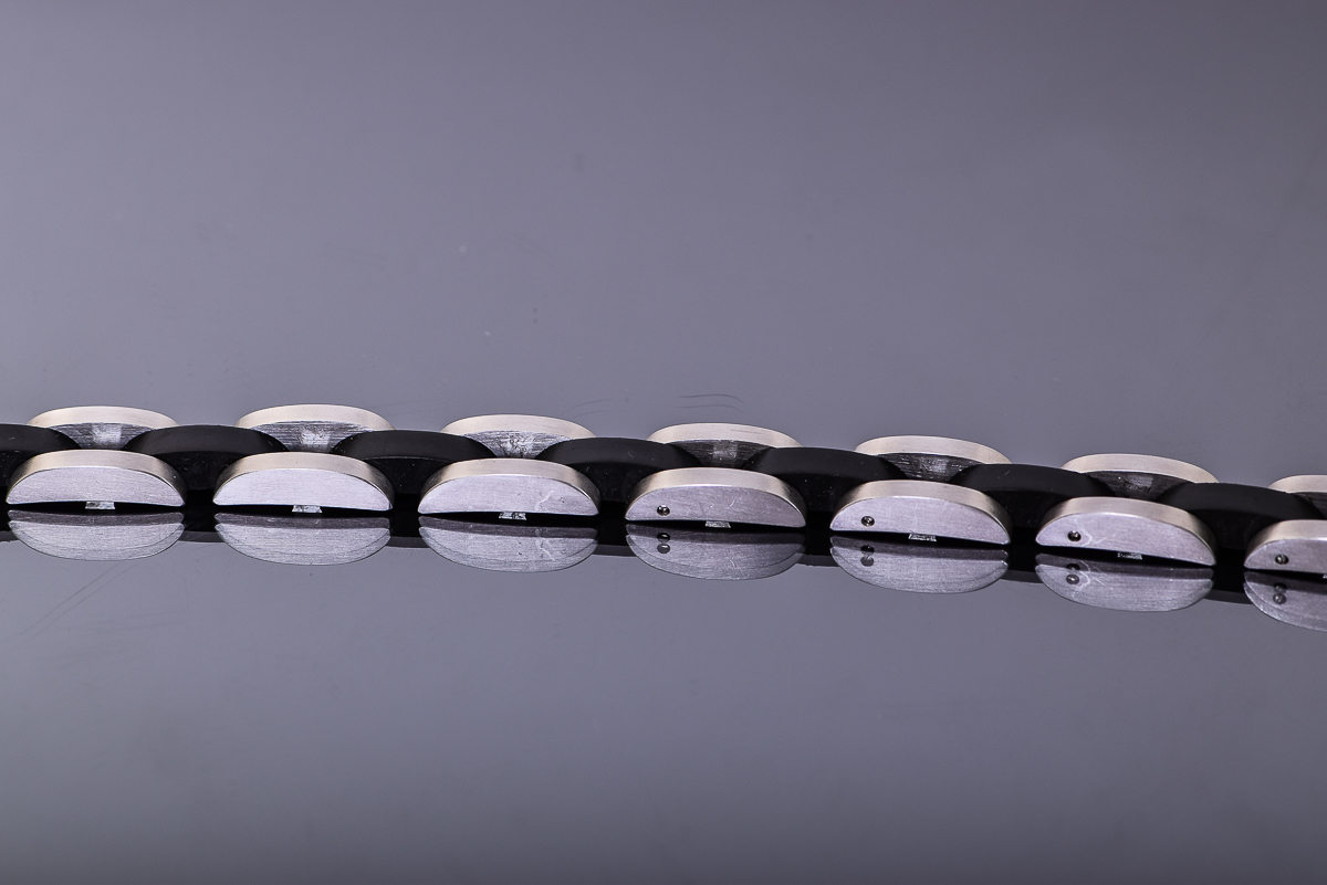 Stainless Steel and Rubber Bracelet