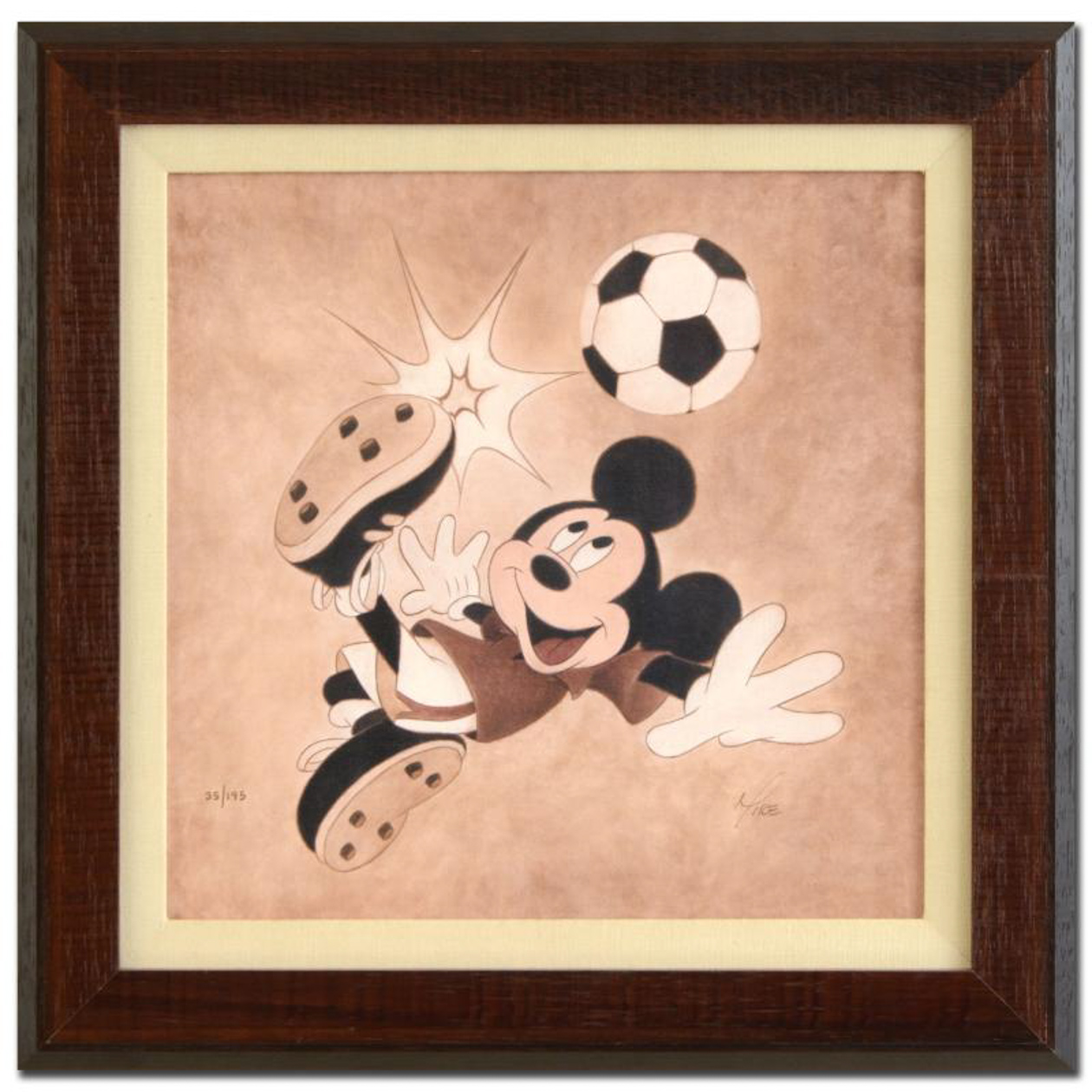 Signed Mike Kupka - "Kick for the Goal" Limited Edition Giclee on Canvas