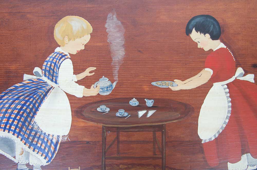 D. Davis Original Primitive Style Painting on Board