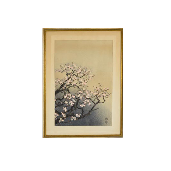 Japanese Woodblock Print "Cherry Blossoms" by Kotozuka Eiichi