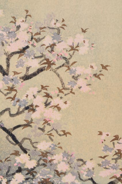 Japanese Woodblock Print "Cherry Blossoms" by Kotozuka Eiichi