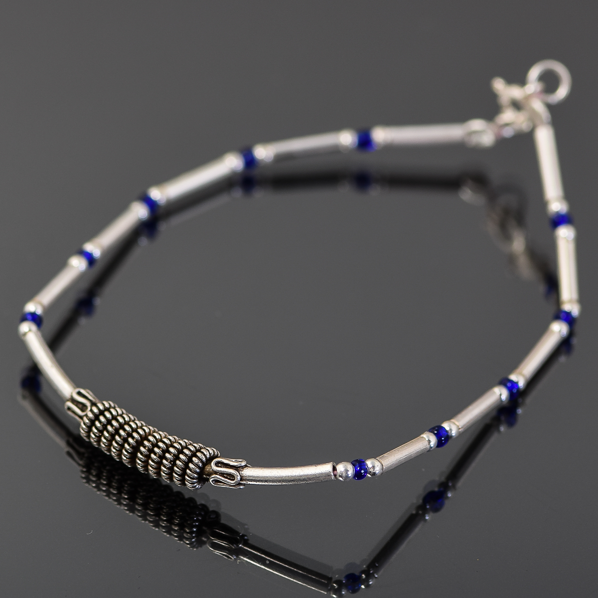 Sterling Silver Beaded Bracelet