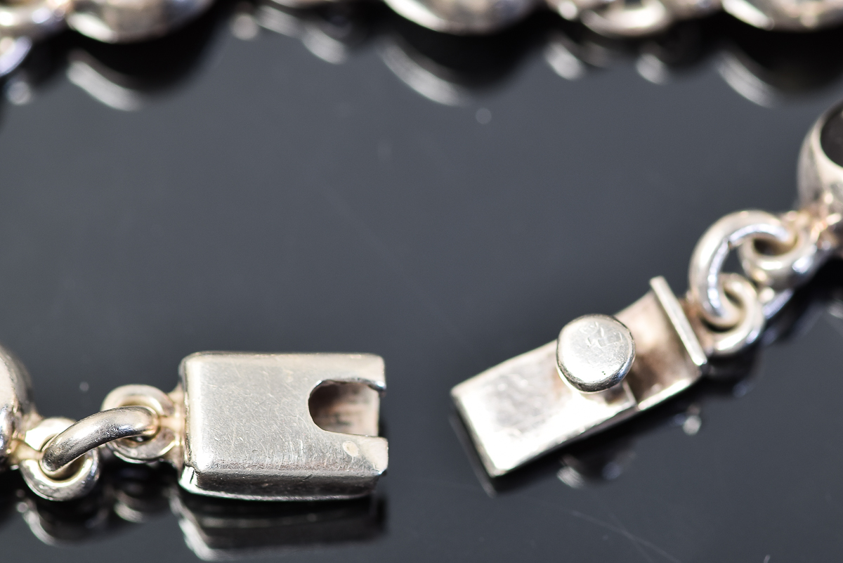 Sterling Silver and Onyx Bracelet