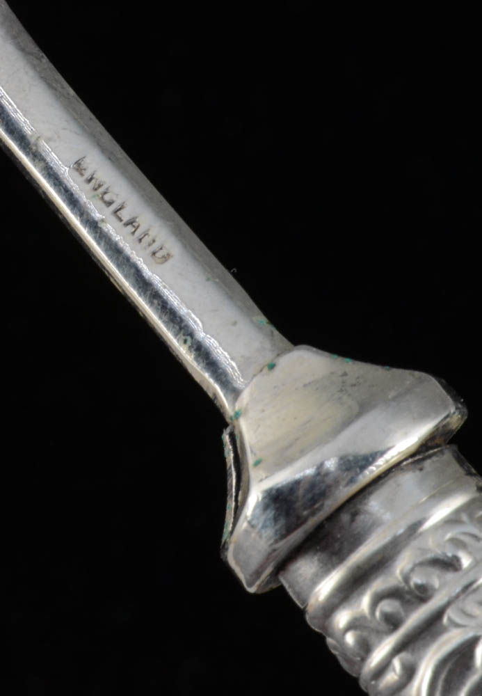 Two Silver Tone Metal Demitasse Spoons