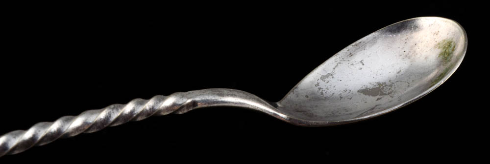 Two Silver Tone Metal Demitasse Spoons