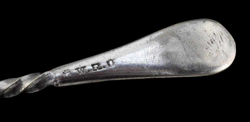 Two Silver Tone Metal Demitasse Spoons