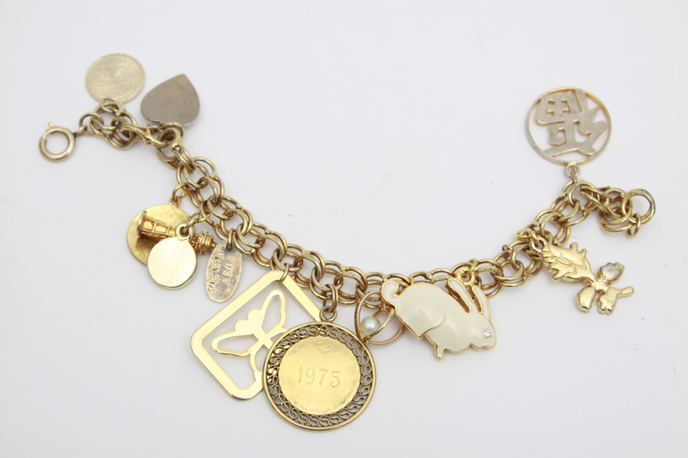 Collection of Gold Toned Bracelets